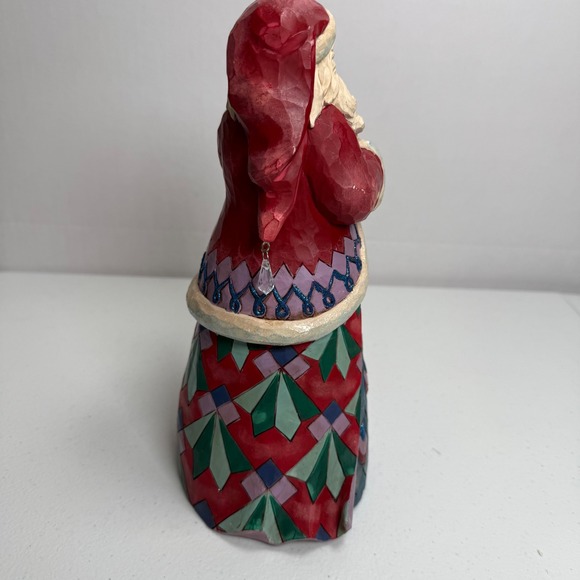 Jim Shore Heartwood Creek "Santa Style" Santa with Peacock 10" Figurine - Picture 6 of 10